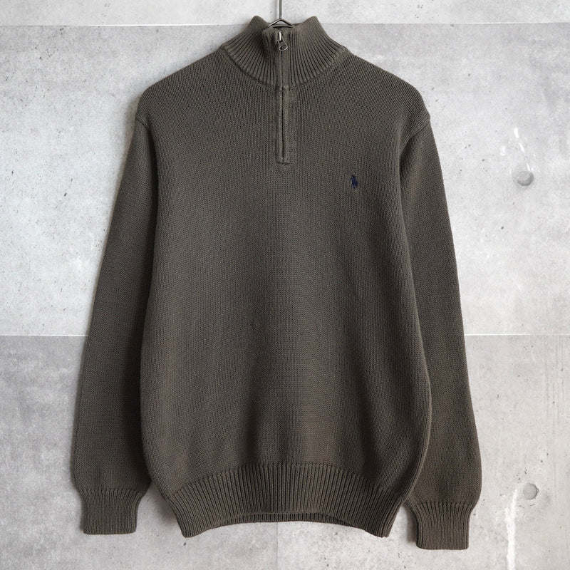 Logo Embroidery Half - zip Sweater - NEWSED