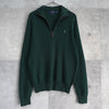 Logo Embroidery Half-zip Sweater