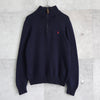 Logo Embroidery Half-zip Sweater