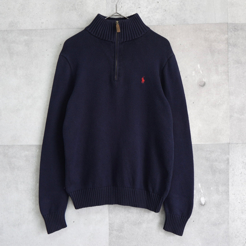 Logo Embroidery Half-zip Sweater