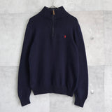 Logo Embroidery Half - zip Sweater - NEWSED