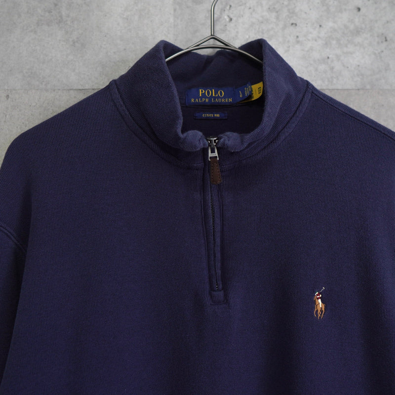 Logo Embroidery Half - zip Sweatshirt - NEWSED