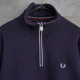 Logo Embroidery Half - zip Sweatshirt - NEWSED