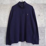 Logo Embroidery Half - zip Sweatshirt - NEWSED