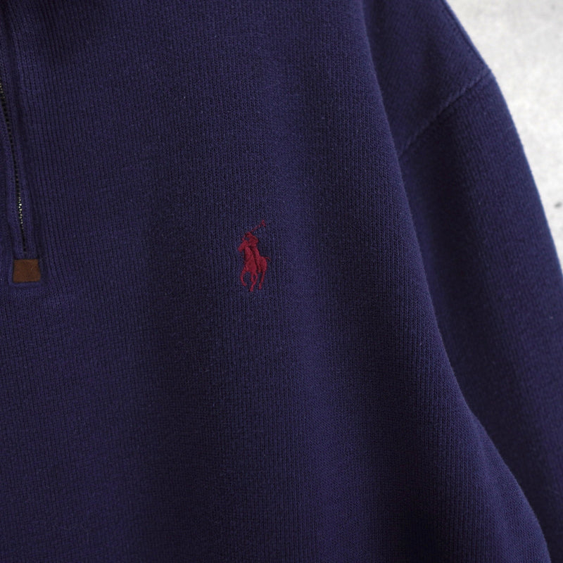 Logo Embroidery Half - zip Sweatshirt - NEWSED