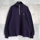 Logo Embroidery Half - zip Sweatshirt - NEWSED