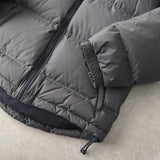 Logo Embroidery Hooded Down Jacket - NEWSED