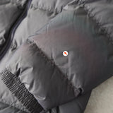 Logo Embroidery Hooded Down Jacket - NEWSED