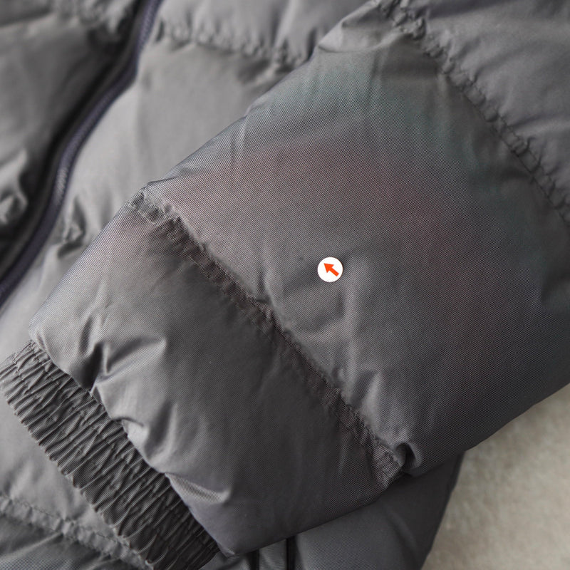 Logo Embroidery Hooded Down Jacket - NEWSED