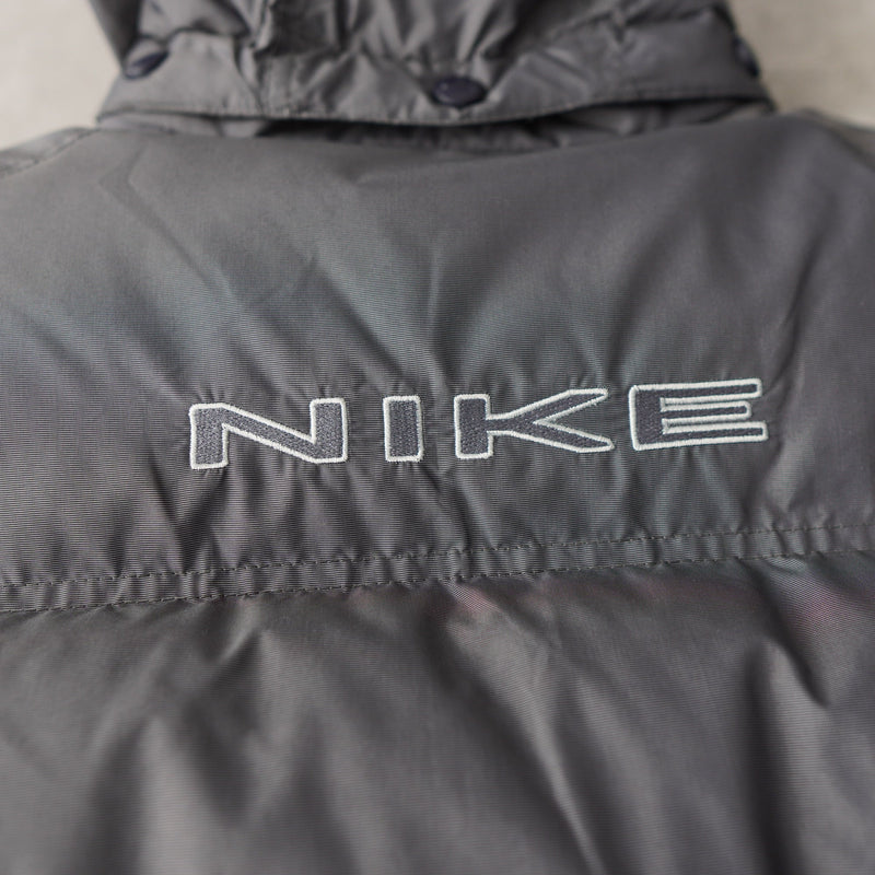 Logo Embroidery Hooded Down Jacket - NEWSED