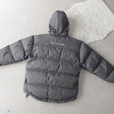Logo Embroidery Hooded Down Jacket - NEWSED