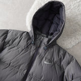 Logo Embroidery Hooded Down Jacket - NEWSED