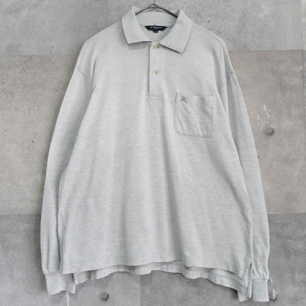 Logo Embroidery Long Sleeve Polo Shirt