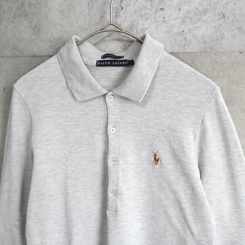 Logo Embroidery Long Sleeve Polo Shirt - NEWSED