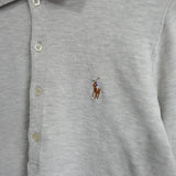 Logo Embroidery Long Sleeve Polo Shirt - NEWSED