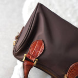 Logo Embroidery Nylon Mini Boston Bag - NEWSED
