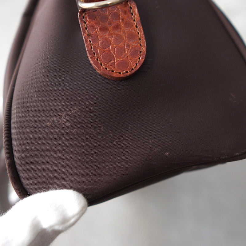 Logo Embroidery Nylon Mini Boston Bag - NEWSED