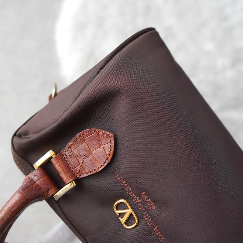 Logo Embroidery Nylon Mini Boston Bag - NEWSED