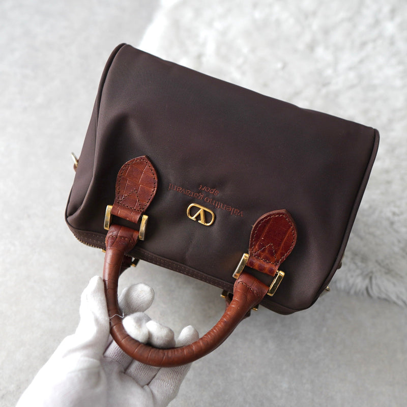 Logo Embroidery Nylon Mini Boston Bag - NEWSED