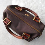 Logo Embroidery Nylon Mini Boston Bag - NEWSED
