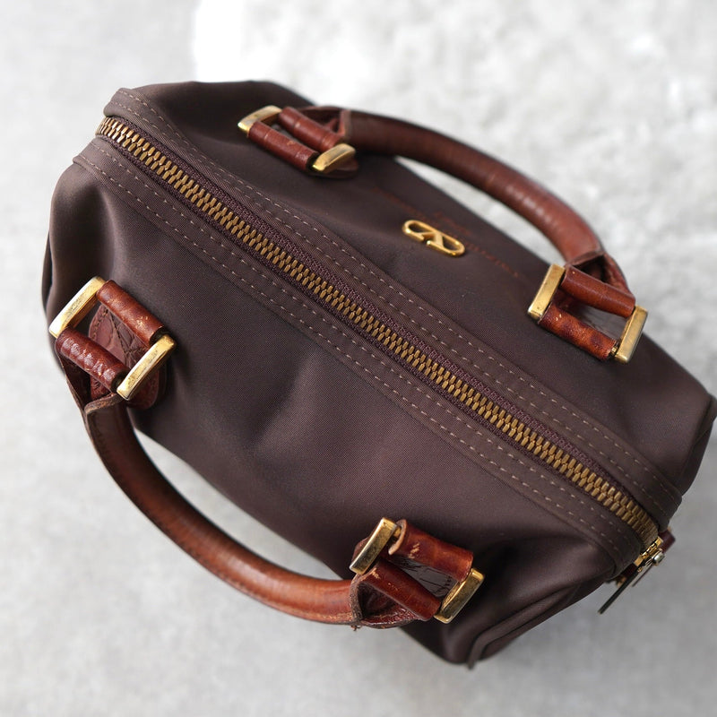 Logo Embroidery Nylon Mini Boston Bag - NEWSED