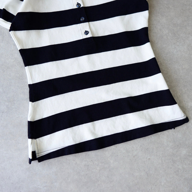 Logo Embroidery Puff Sleeve Polo Shirt - NEWSED