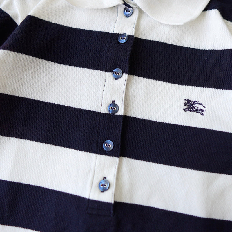 Logo Embroidery Puff Sleeve Polo Shirt - NEWSED