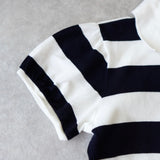 Logo Embroidery Puff Sleeve Polo Shirt - NEWSED