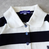 Logo Embroidery Puff Sleeve Polo Shirt - NEWSED