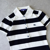 Logo Embroidery Puff Sleeve Polo Shirt - NEWSED