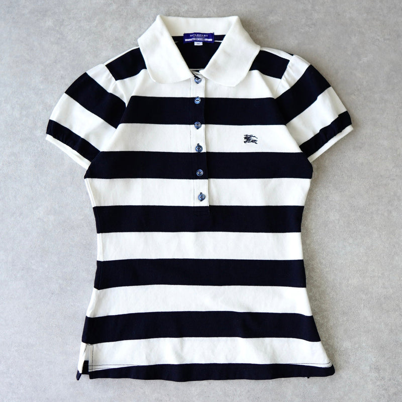 Logo Embroidery Puff Sleeve Polo Shirt - NEWSED
