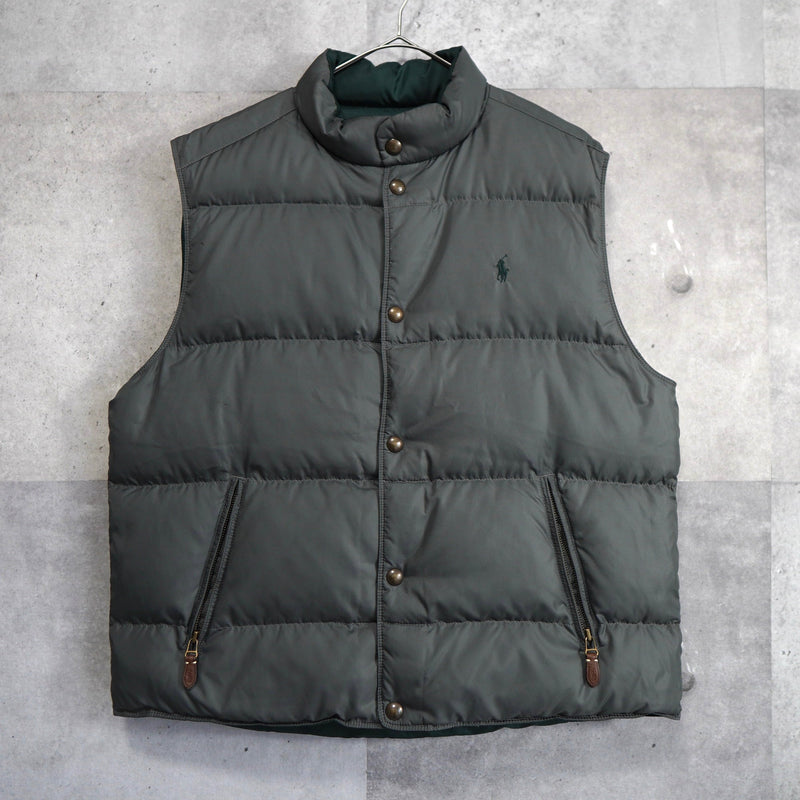 Logo Embroidery Reversible Puffer Vest - NEWSED