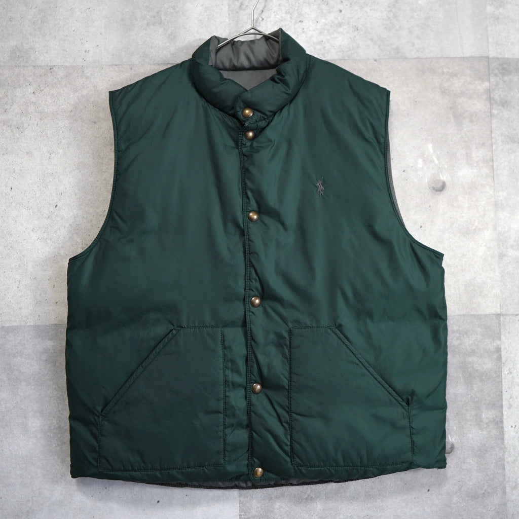 Logo Embroidery Reversible Puffer Vest