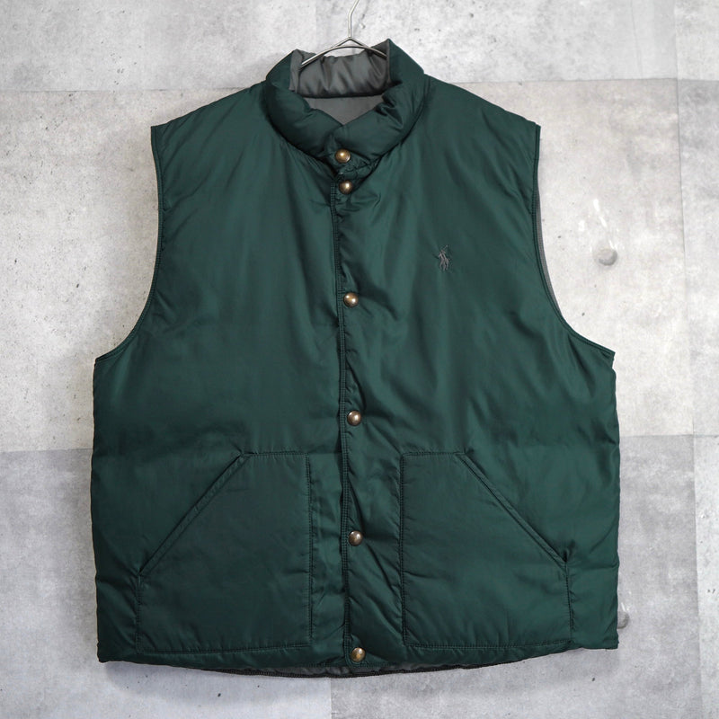 Logo Embroidery Reversible Puffer Vest - NEWSED