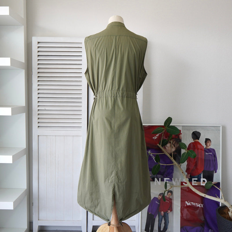 Logo Embroidery Sleeveless One - piece - NEWSED