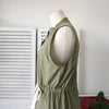 Logo Embroidery Sleeveless One-piece
