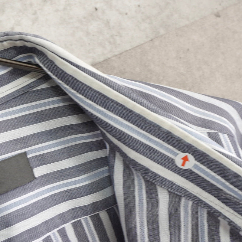Logo Embroidery Stripe Shirt - NEWSED
