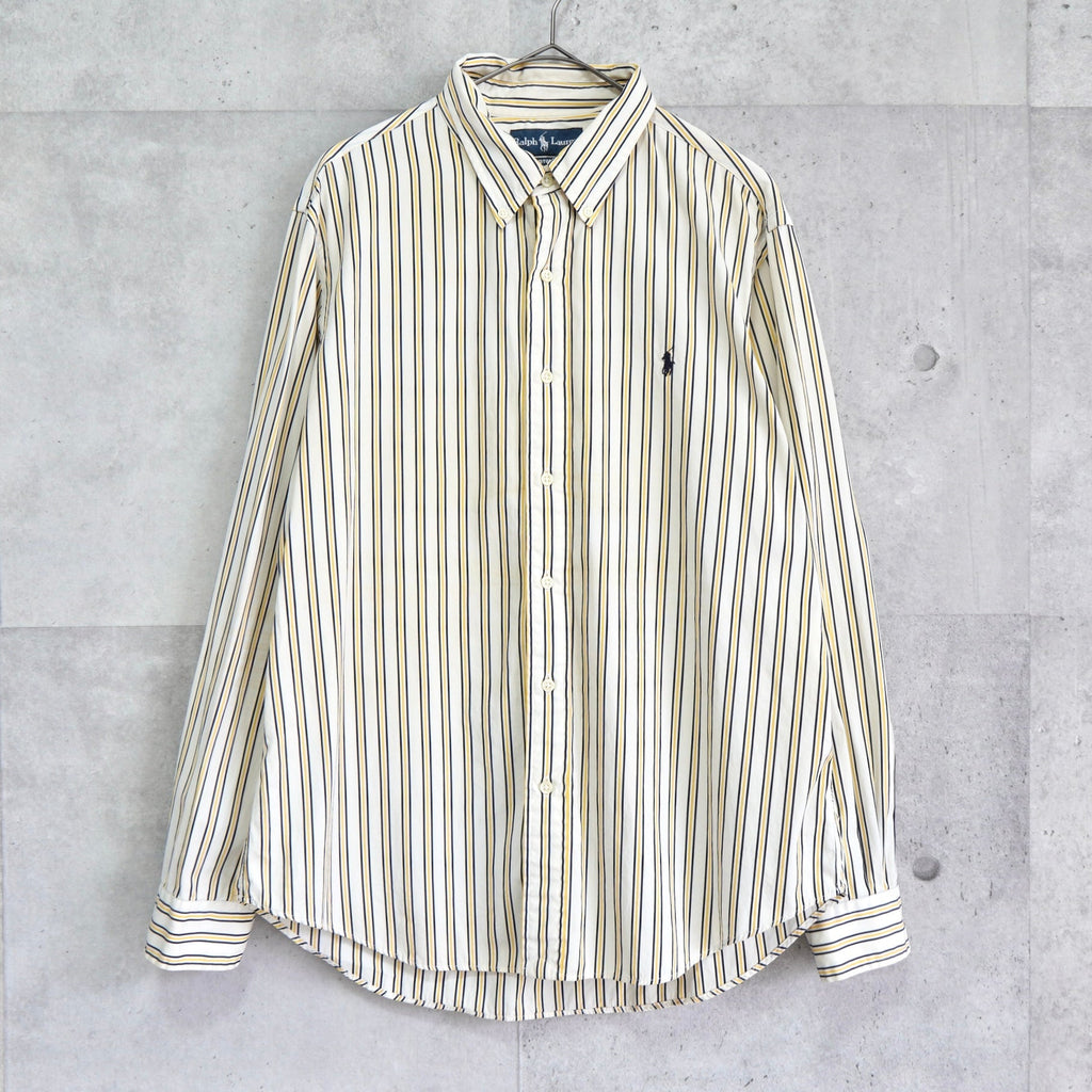 Logo Embroidery Stripe Shirt