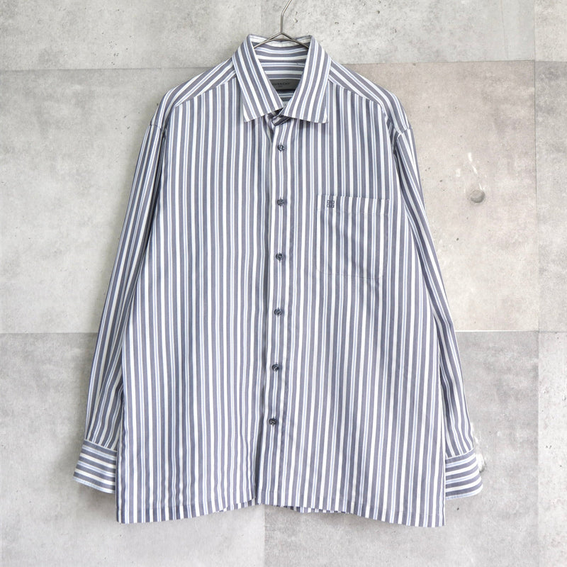 Logo Embroidery Stripe Shirt - NEWSED