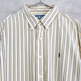 Logo Embroidery Stripe Shirt - NEWSED