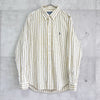 Logo Embroidery Stripe Shirt