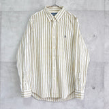 Logo Embroidery Stripe Shirt - NEWSED