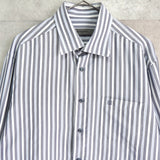 Logo Embroidery Stripe Shirt - NEWSED