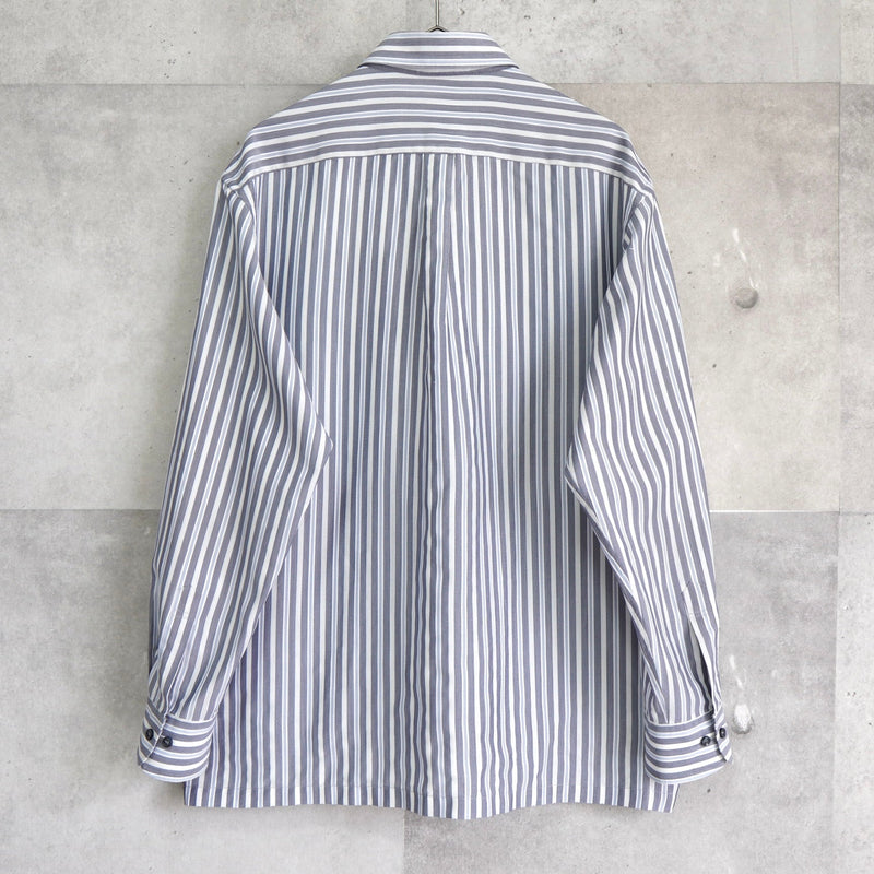 Logo Embroidery Stripe Shirt - NEWSED