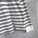 Logo Embroidery Stripe Summer Sweater - NEWSED