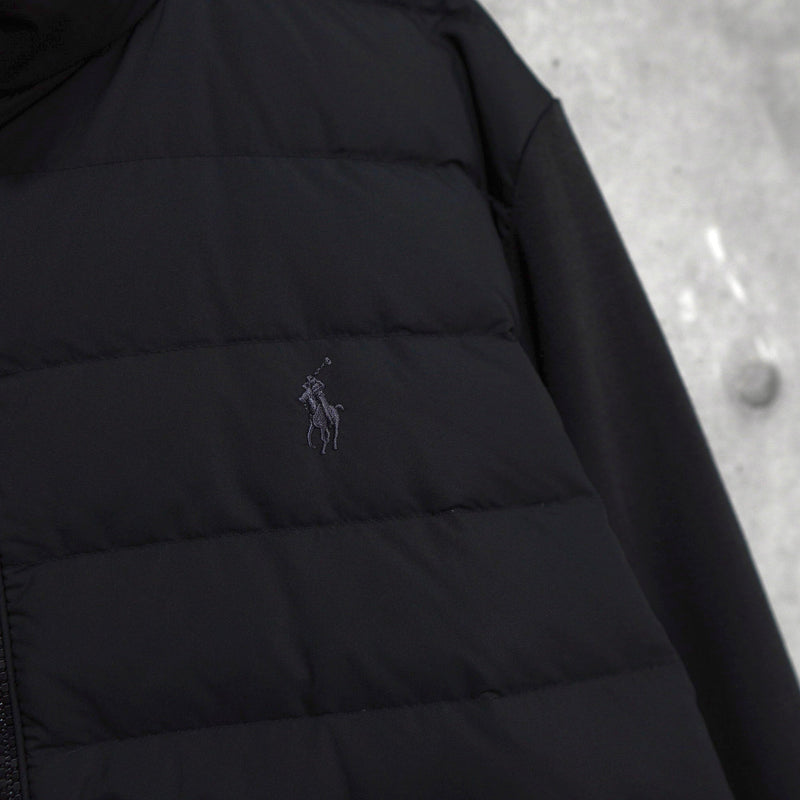 Logo Embroidery Sweat Arm Down Jacket - NEWSED