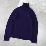 Logo Embroidery Turtleneck Sweater - NEWSED