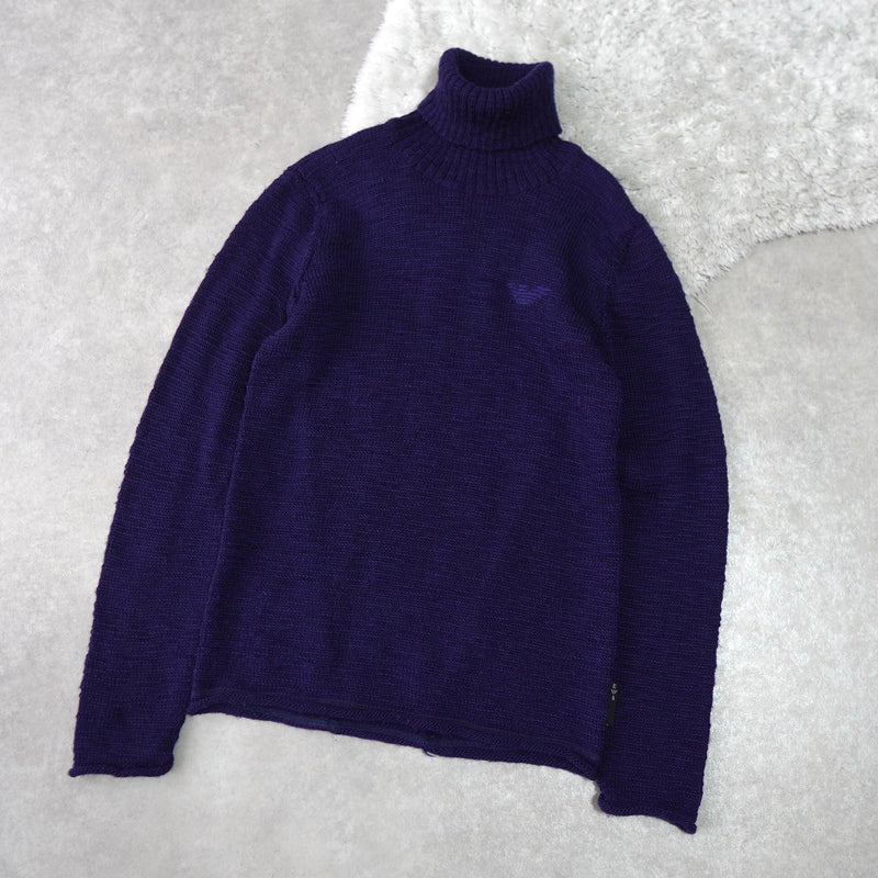 Logo Embroidery Turtleneck Sweater - NEWSED