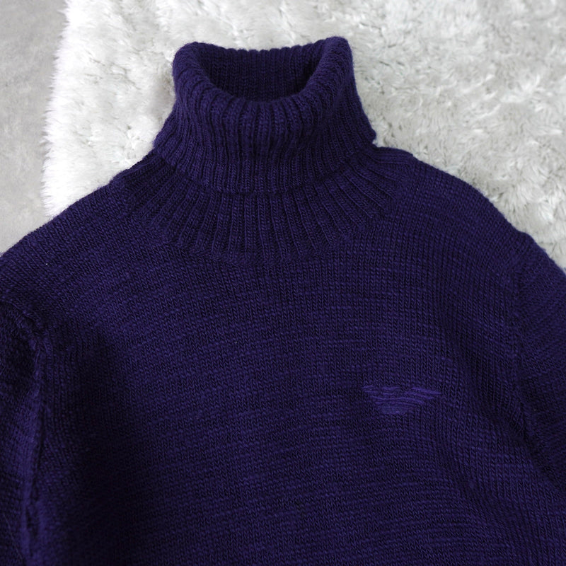 Logo Embroidery Turtleneck Sweater - NEWSED