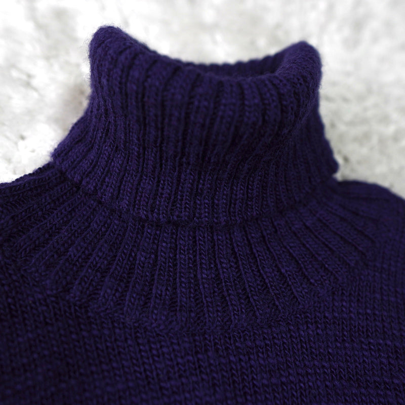 Logo Embroidery Turtleneck Sweater - NEWSED